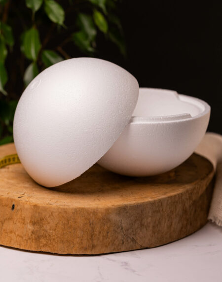 kula styropianowa połówka, kula ze styropianu połówka, kula styropianowa